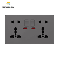 Prise murale intelligente à charge rapide USB Type-C 18W, prise double universelle 4A, contrôle par interrupteur, courant nominal 13A, CN