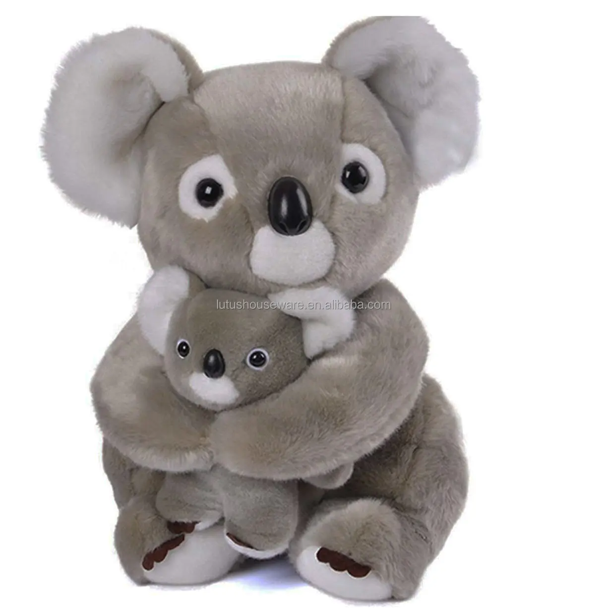 Diskon Besar Mainan Boneka Hewan Koala Mewah Abu-abu Kustom Boneka Binatang Koala Mewah Lucu untuk Hadiah Anak-anak