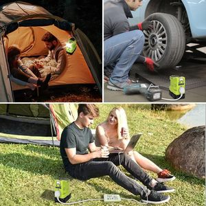 QIYUN 200W Portable Plastic Power Source <strong>Inverter</strong> <strong>Generator</strong> 280LM Light USB Type-C Port Compatible <strong>Ryobi</strong> 18V Battery - Product Image 6