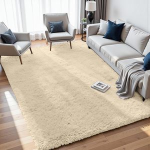 White Fluffy Soft Plush <strong>Cream</strong> Non-Slip Shaggy Area <strong>Rugs</strong> for Bedroom Living Room <strong>Large</strong> Carpet - Product Image 3