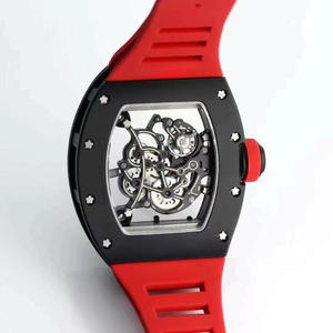 Reloj Mecánico Automático de Cerámica Negra, Esfera de Cristal de Zafiro, Diseño Hueco, Correa de Goma, Resistencia al Agua de 30 m, Moda de Lujo - Product Image 5