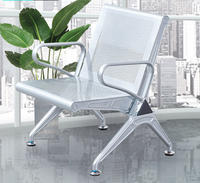 Chaise d'attente en acier thermolaqué de qualité commerciale, anti-rouille, pour hôpitaux, gares, banques, bureaux, aéroports, places publiques