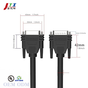 JYX OED/ODM DB15 Cable macho a hembra doble blindaje 26awg cobre estañado mazo de cables seriales de 15 pines con mazo de cables con UL - Product Image 5