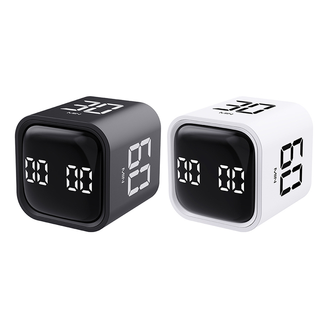 5/10/30/60 Mini Desk Cube Flip 3 in 1 Visual  Countdown Timer  Custom Time Smart Touch Timer with Button and Led Display