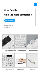 Manufacturer White Full <b>Keyboard</b> 104 Keys Big Size Silent Wired Typing <b>Keyboard</b> Arabic Typing Wired <b>Keyboard</b> - Product Image 2