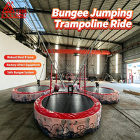 Trampoline à bungee de qualité commerciale pour 4 personnes, pour parcs d'attractions et centres de jeux en plein air