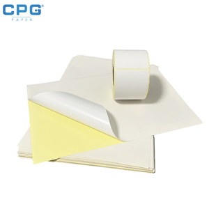 Manufacturer Custom Self Adhesive Paper Label Paper Sheets Fluorescent Yellow For Safety Signage - Product Image 1