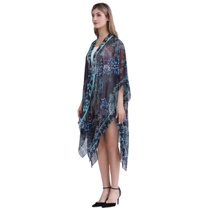 Tùy chỉnh lụa áo choàng tùy chỉnh phụ nữ Kimono ăn mặc cộng với kích thước - Product Image 2