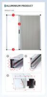Stores alvéolaires modernes améliorés en tissu écologique filtrant la lumière, sans cordon, avec cadre en aluminium, pour fenêtre coulissante horizontale, résistants aux insectes 5