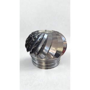 ARTIGIAN RUSSO Campana de Chimenea Rotatoria Impulsada por el Viento, Acero Inoxidable 304, Certificación KIWA, Diseño Industrial, Independiente, Hecho en Italia - Product Image 1