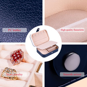 F1-organizador de anillo y collar de PU para mujer, caja de joyería portátil, embalaje de regalo, cajas de viaje para pendientes - Product Image 5