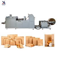Machine de fabrication de sacs en papier à fond pointu entièrement automatique à grande vitesse pour l'emballage de pain et de snacks, pour rouleaux de papier alimentaire Kraft, modèle 260