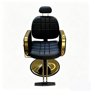Fauteuil de Barbier Professionnel Doré – Équipement de Coiffure Robuste – Chaise Hydraulique de Salon – Mobilier de Barbier – Chaise de Coiffage - Product Image 6