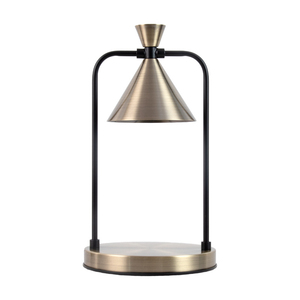 Lampe de table moderne en verre avec abat-jour noir en forme de fleur, col flexible, source de lumière LED, cadre noir en forme de U pour chambre à coucher - Product Image 1
