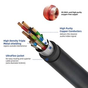 AOC שחור <span class=keywords><strong>2</strong></span>.1 מתכת מעטפת UHD <span class=keywords><strong>Hdmi</strong></span> כבל במהירות גבוהה חוט תמיכה 8K 48 Gbps כבל HDR דינמי - Product Image 3