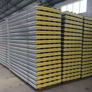 Tablero de lana de roca <span class=keywords><strong>aislante</strong></span> ignífugo, aislamiento compuesto de acero de Color <span class=keywords><strong>para</strong></span> paneles sándwich de techo de pared de partición de fábrica de alimentos - Product Image 6