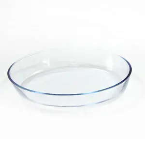 環境にやさしい高ホウケイ酸ガラス耐熱皿ベーキングパン電子レンジプレートベーキングプレート