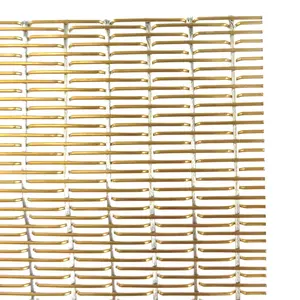 Bronze Brass Silver Color Big Wire Metal Woven Type Decorative Architectural Mesh Screen Panel For Cabinet