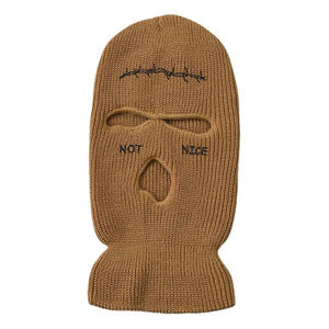 कस्टम बुना हुआ कढ़ाई बैलाकलव पूर्ण चेहरा कवर 3 छेद स्की मास्क पुरुषों और महिलाओं के लिए - Product Image 4
