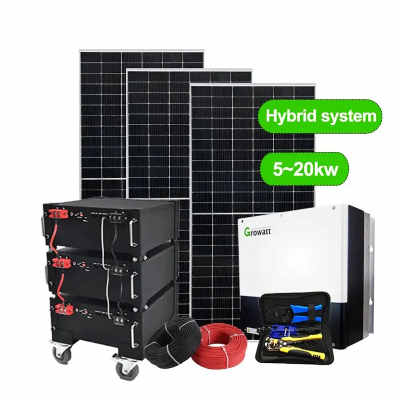Complete Set Solar Energy System Hybrid Solar System 1kw 5KW 8kw 10KW 15kw solar panel prices Solar Power System for Home