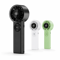 Ventilateur portatif pliable, mini ventilateur de refroidissement avec batterie 3600mAh, écran LED, pour voyage, camping en plein air