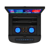 Enceinte de fête sans fil WiFi puissante avec double subwoofer 12'' 240W de puissance de crête, haut-parleur Bluetooth et machine de karaoké avec écran tactile