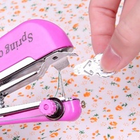 Mini machine à coudre manuelle pour la maison, en plastique, simple, portable, kit de couture DIY, fil de coton, équipement de voyage