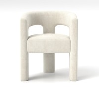 Ensemble de 4 chaises de salle à manger modernes et élégantes en velours, chaises d'appoint à dossier ouvert avec pieds en bois pour salle à manger, restaurant, hôtel