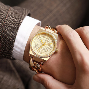 Nouvelle montre pour homme avec bracelet en acier ciel étoilé et diamants, cadran entièrement serti de diamants, bracelet ajouré, fabricant de <span class=keywords><strong>montres</strong></span> pour homme - Product Image 5