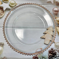 Assiettes de présentation en plastique pour mariage et dîner, prix de gros abordable