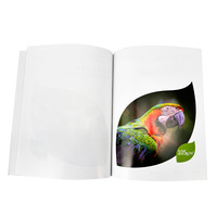 Échantillonneur de papier couché couleur, catalogue d'art avec impression de perroquets, brochure personnalisée pour l'affichage en imprimerie