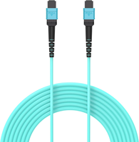 Kabel Trunk MPO ke MPO 50/125μm Multimode OM4 (8 Serat, MPO ke MPO Female, Tipe B, LSZH/Riser, UPC, Aqua) 1.5m (4.9ft)
