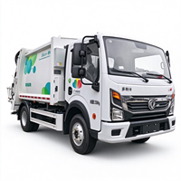 Camion compacteur de déchets diesel Dongfeng 4x2 7,5 m³ avec transmission manuelle et dispositif de levage de bacs