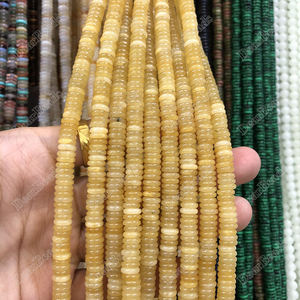 Heishi espaciador Rondelle cuentas de piedras preciosas Strand Aventurina Unakite de ónix ágata turquesa Abacus disco para hacer collares 2x6mm - Product Image 3