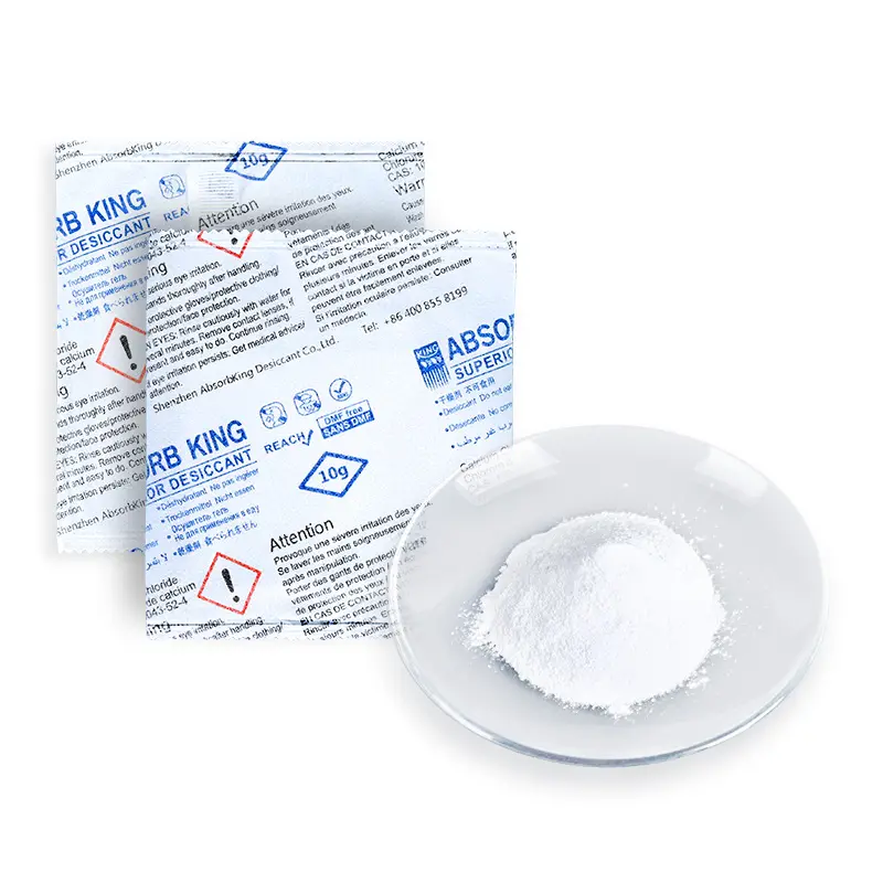 Absorva o dessecante 10g do cloreto de cálcio do adesivo traseiro da prevenção do molde do vestuário do rei dessecante