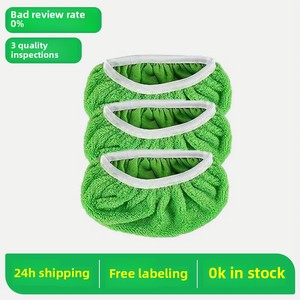 Panno per Mop in Microfibra Ecologico Rotondo Lavabile, Set di Ricambio per Scopa con Cesto in Plastica per Uso su Pavimenti - Product Image 5