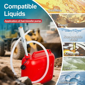 Pompe de transfert de liquide portable à piles, 3,2 GPM, pompe centrifuge manuelle en plastique avec tuyau flexible pour le transfert de carburant - Product Image 5