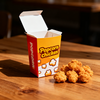 Cajas Personalizadas para Pollo Frito, Diseño Impreso, Cajas Pequeñas para Llevar, Gran Capacidad, Empaques para Pollo Frito