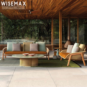 WISEMAX Ensemble <span class=keywords><strong>de</strong></span> canapés <span class=keywords><strong>de</strong></span> <span class=keywords><strong>jardin</strong></span> <span class=keywords><strong>en</strong></span> <span class=keywords><strong>rotin</strong></span> à cadre <span class=keywords><strong>en</strong></span> bois massif Offre Spéciale moderne Mobilier <span class=keywords><strong>de</strong></span> patio extérieur imperméable pour hôtel villa - Product Image 1