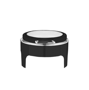 TaiDing Ensemble <span class=keywords><strong>de</strong></span> Chauffe-Plats <span class=keywords><strong>de</strong></span> Luxe en Acier Inoxydable Noir avec Verre et Chauffage au Gaz pour Services <span class=keywords><strong>de</strong></span> Traiteur et Événements - Product Image 4