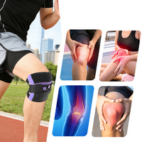 Genouillère pour hommes en nylon respirant avec support à ressorts, réglable, pour la rotule, équipement de protection sportif chauffant pour la course et le cyclisme