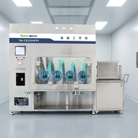 Poste de travail de traitement cellulaire à quatre ports pour gants TW-CD2200KY4, stérilisation VHP, suivi des données GMP, filtre HEPA ULPA, SUS316L, Biotech