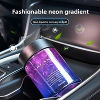 Carmate Parfum d'ambiance solide, cristal rafraîchissant, flacon en verre dégradé, désodorisant pour voitures, couleur néon, aromathérapie, 160g