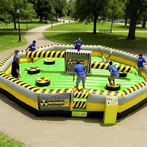 Parcours <span class=keywords><strong>d</strong></span>'obstacles gonflable populaire Sweeper, Wipe Out, Wipeout, jeu de joute, machine mécanique Meltdown - Product Image 1