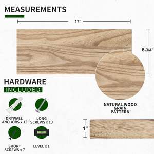 Étagères murales en bois naturel personnalisées en usine, étagères en bois multifonctionnelles <span class=keywords><strong>pour</strong></span> armoire, petits objets, plantes, bougies - Product Image 6