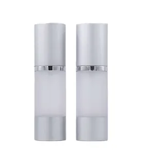 30ml Matte Silver+frosted Aluminum Airless Bottle Skin care cosmetic spray pump/lotion pump vacuum Plastic Bottles