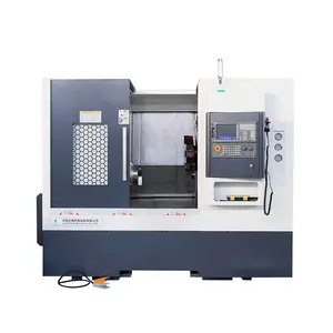 TCK56 CNC Slant bed Lathe With Living Tools 0 degree 90 degree BMT55 power turret Yaxis