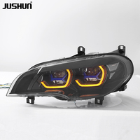 Fabricant de phares JUSHUN, phare LED pour BMW X5 E70 2007-2013 / X6 E71 08-14, mise à niveau des phares à lentilles bicolores
