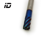 Fraise en spirale à 4 cannelures en carbure monobloc Eitfs, angle de hélice 45°, revêtement TIAIN, fraise à queue de 10 mm de longueur, 65 HRC, support ODM OEM