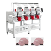 Haute vitesse stable professionnel multi aiguille serviette plate vêtements t-shirt casquette chapeau machine à coudre machine à broder 4 tête